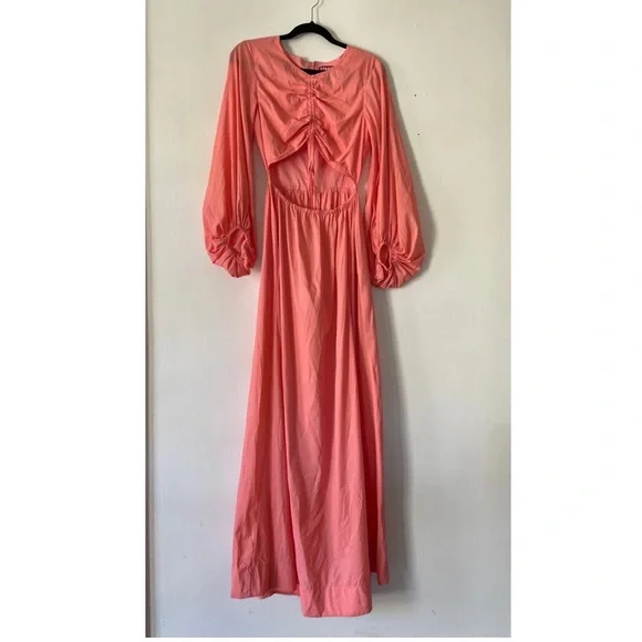 STAUD Tangier Ruched Front Maxi Dress S - Picture 8 of 13